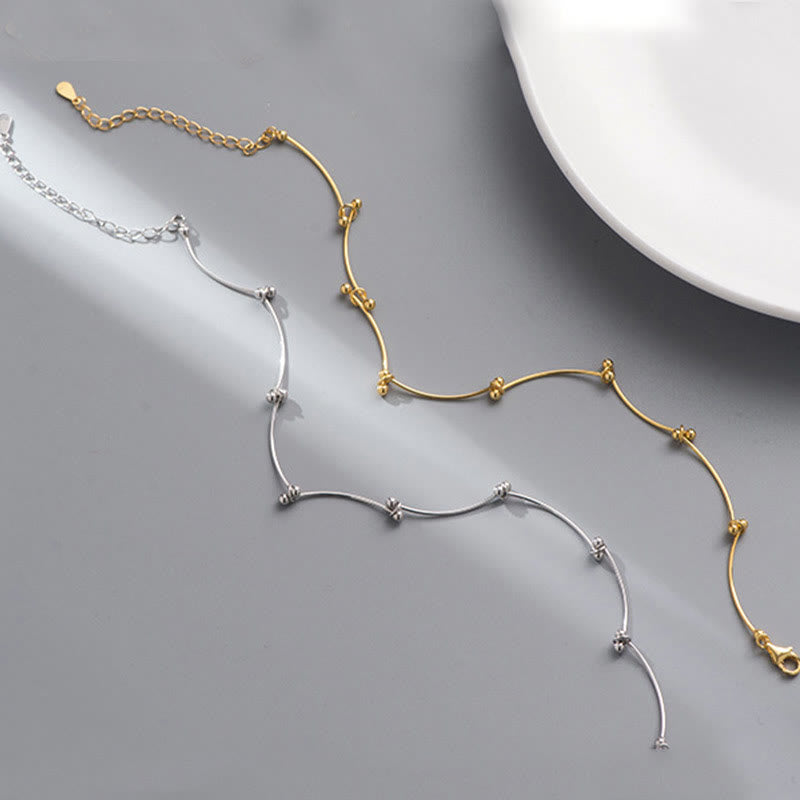 Fußkettchen mit Wellenschutz aus 925er Sterlingsilber