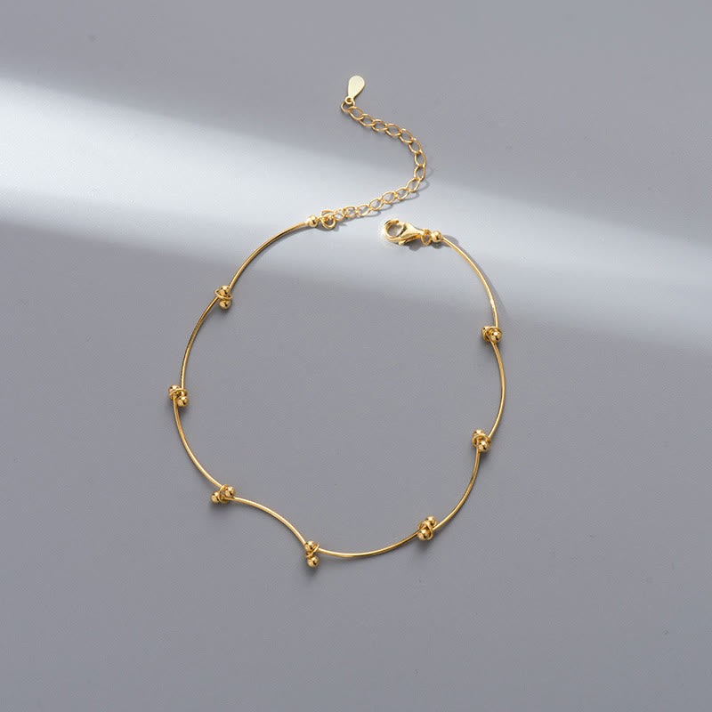 Fußkettchen mit Wellenschutz aus 925er Sterlingsilber