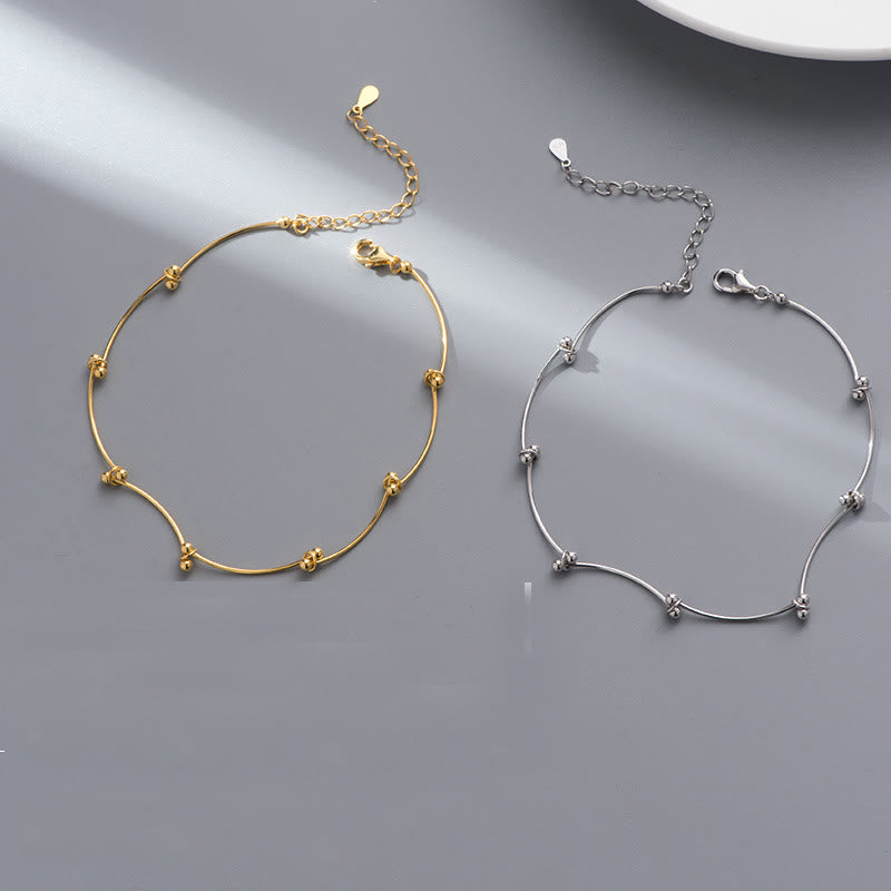 Fußkettchen mit Wellenschutz aus 925er Sterlingsilber