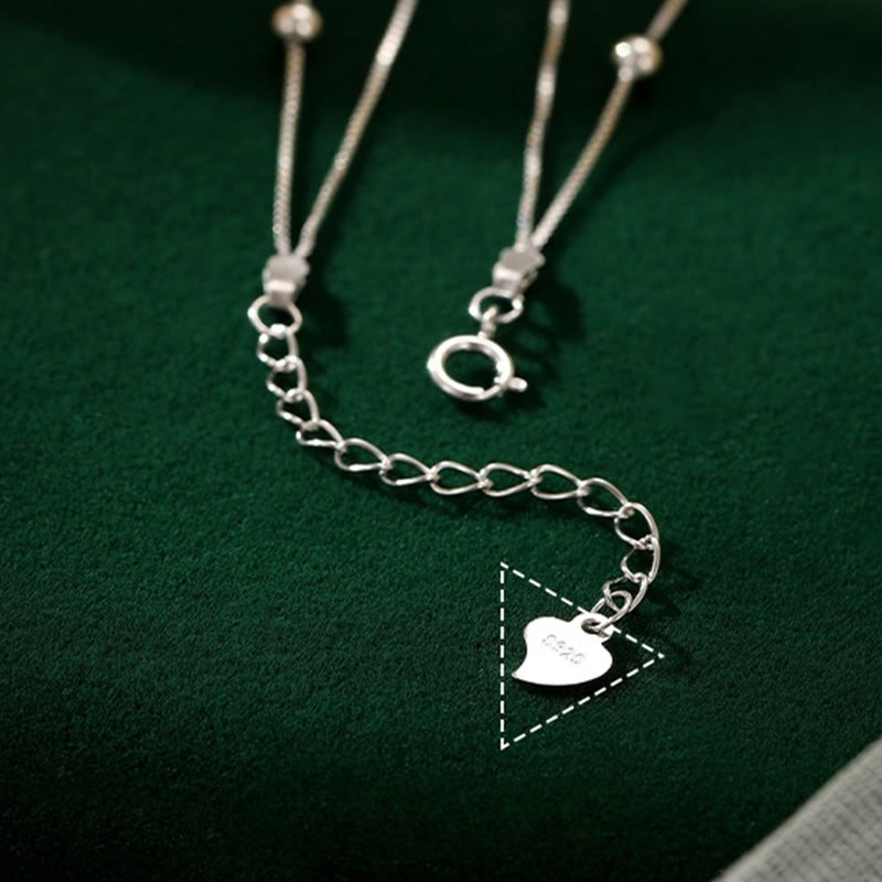 925 Sterling Silber Ginkgo Schutz Fußkettchen