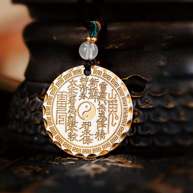 Copper Yin Yang Bagua Mountain Ghost Spend Money Necklace