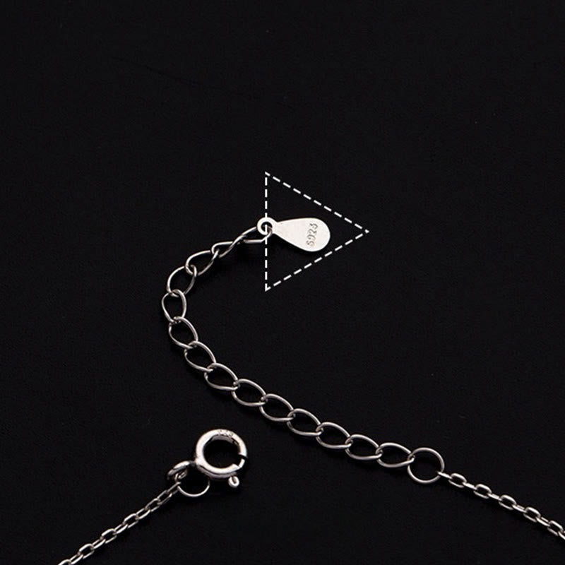 Fußkettchen mit kleinen Perlen aus 925er Sterlingsilber zum Schutz