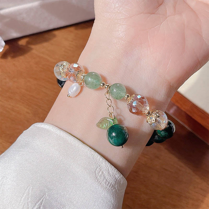 8 mm grünes Tigerauge-Armband für Damen | Positive Energie