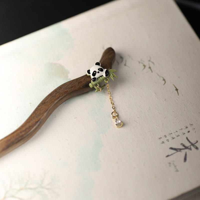 Ebony Hairpin with Bamboo Tassel for Courage | Chinese Hairpins