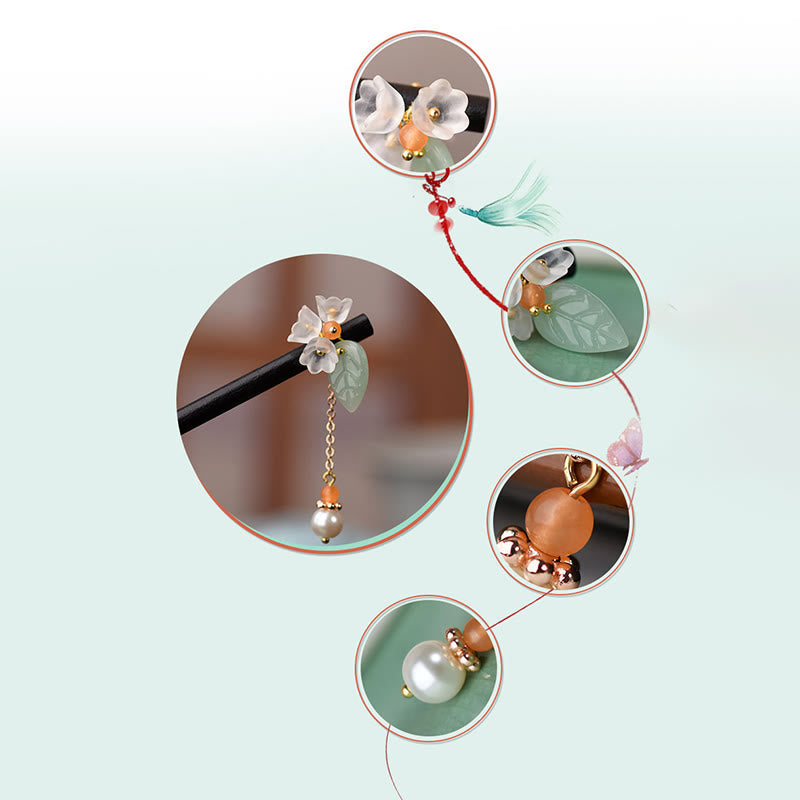 Ebenholz Liuli Chinesische Haarnadel für Mut und Schutz