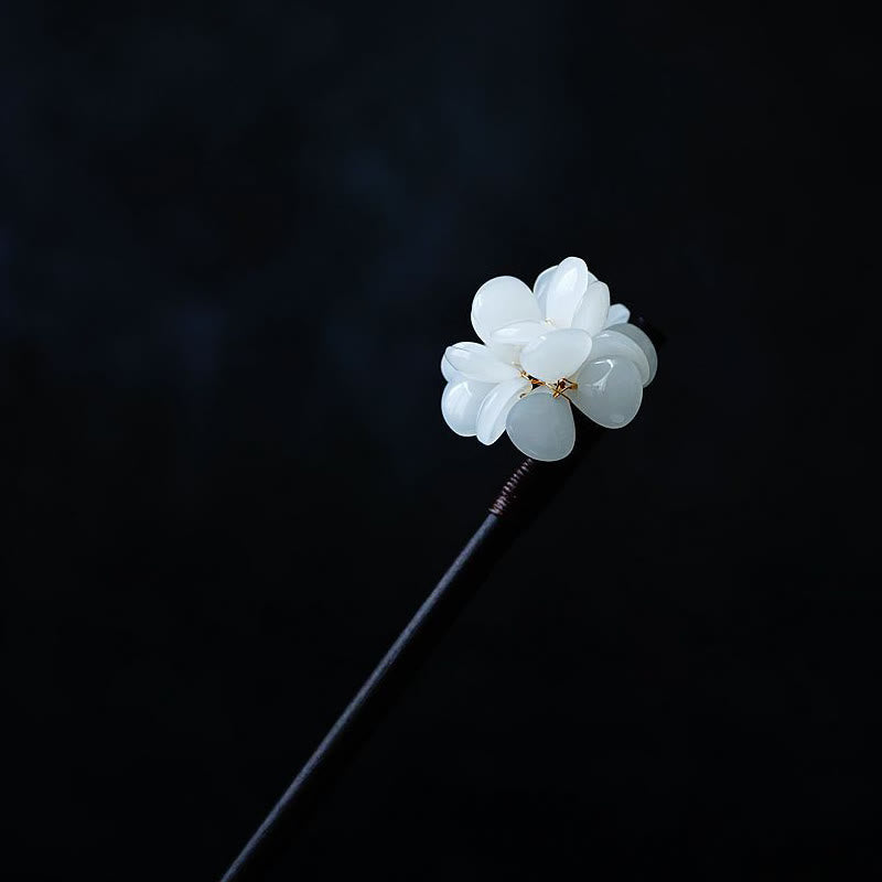 Grain Wood Liuli Hydrangea Flower Chinese Hairpin Symbolism