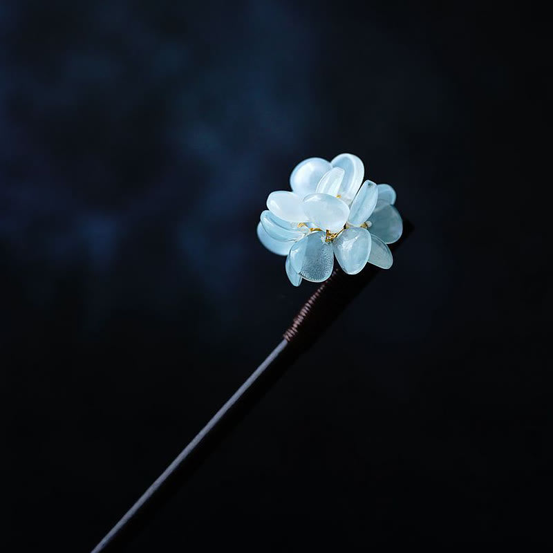Maserung Holz Liuli Hortensie Blume Chinesische Haarnadel Symbolik