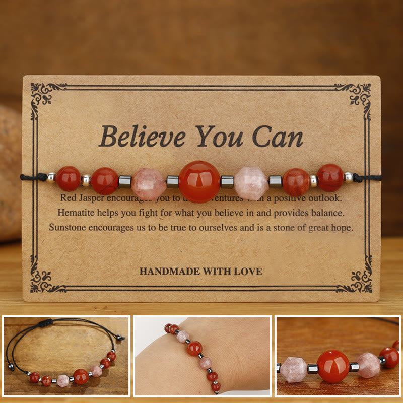 Karneol-Roter-Jaspis-Armband mit positiver Energie