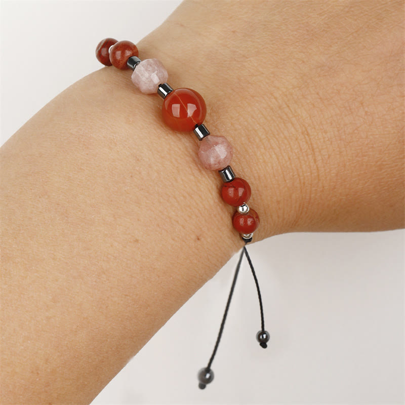 Karneol-Roter-Jaspis-Armband mit positiver Energie