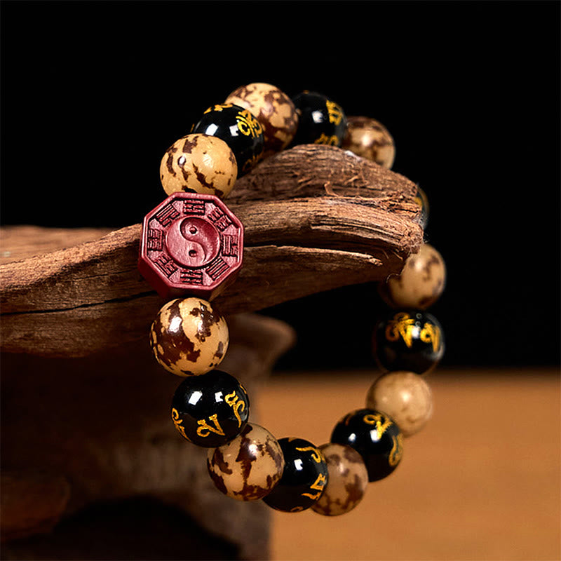 Bodhi Seed Om Mani Padme Hum Cinnabar Calm Armband