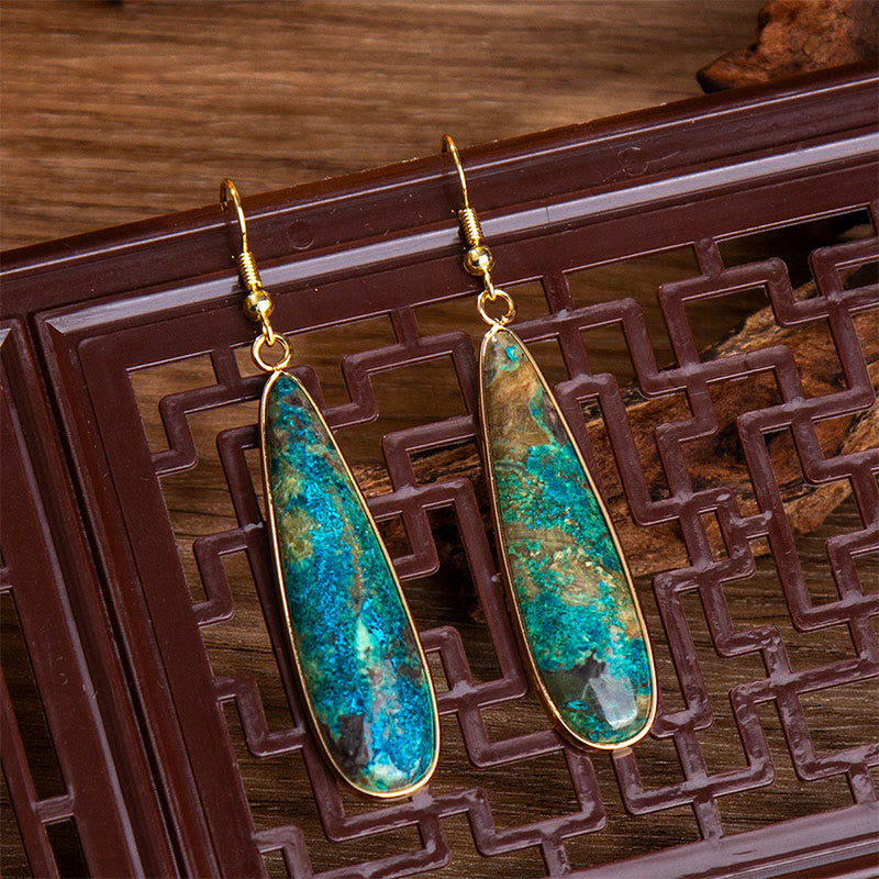 Emperor Stone Spiritual Earrings 65.6mm Drop for Happiness