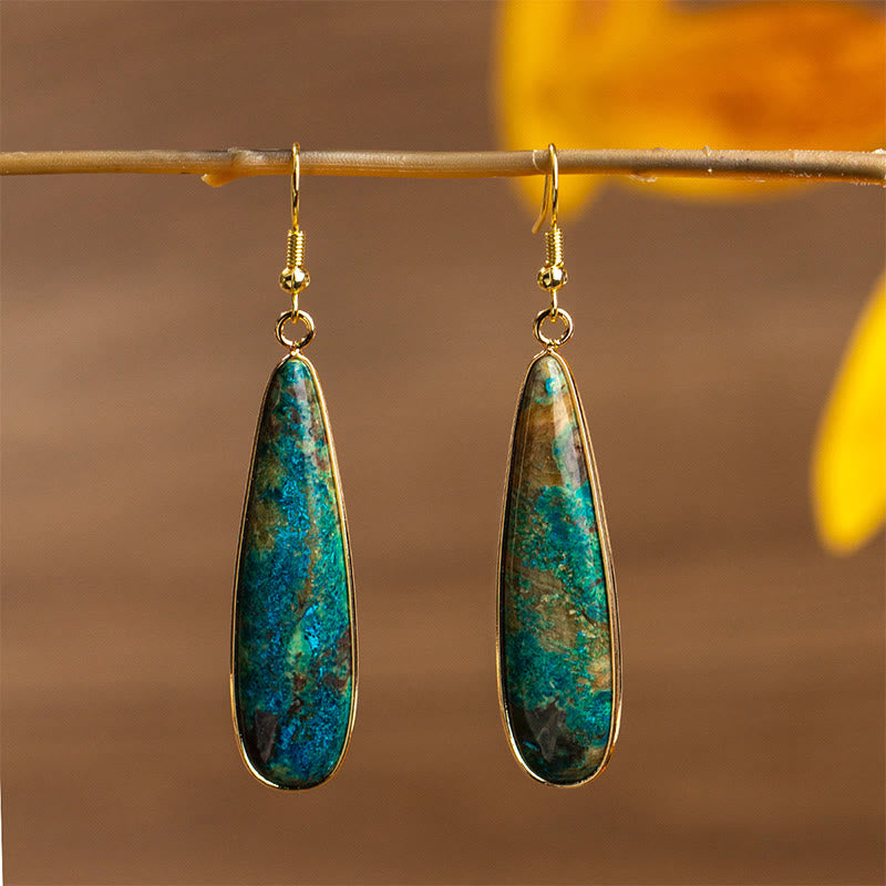 Emperor Stone Spiritual Earrings 65.6mm Drop for Happiness