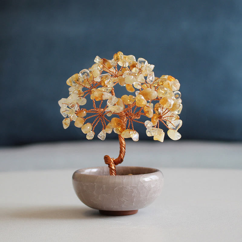 Citrin Zen Decor Kristall Wohlstandsbaum Home 6-7cm