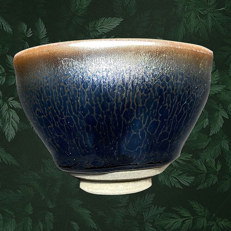 Jianzhan Lotusblaue Zen-Teetasse aus Keramik, 150 ml