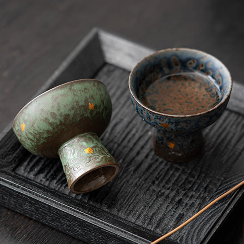 60 ml Vintage-Teetasse aus Keramik mit glückverheißenden Wolken für die Teezeremonie