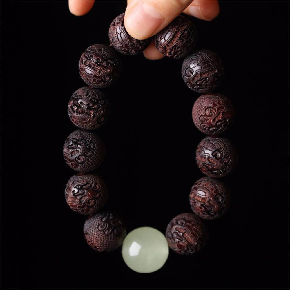 20 mm Palisander-PiXiu-Armband für Reichtum und Ruhe