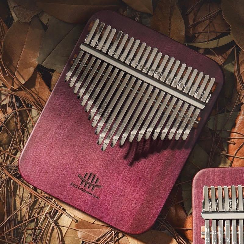 Tragbares Daumenklavier Kalimba aus Peltogyne-Holz mit 21 Tasten