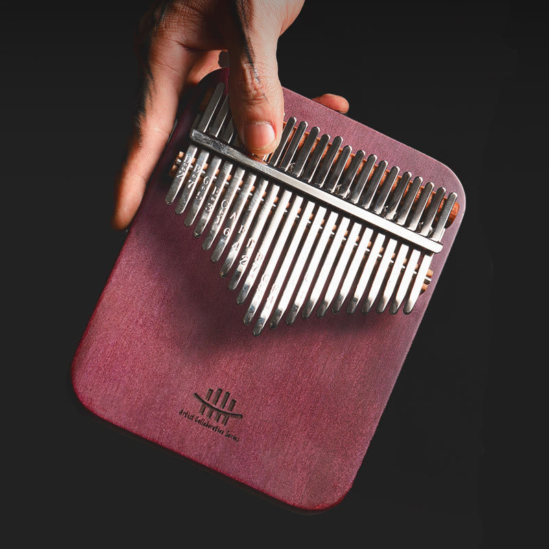 Tragbares Daumenklavier Kalimba aus Peltogyne-Holz mit 21 Tasten
