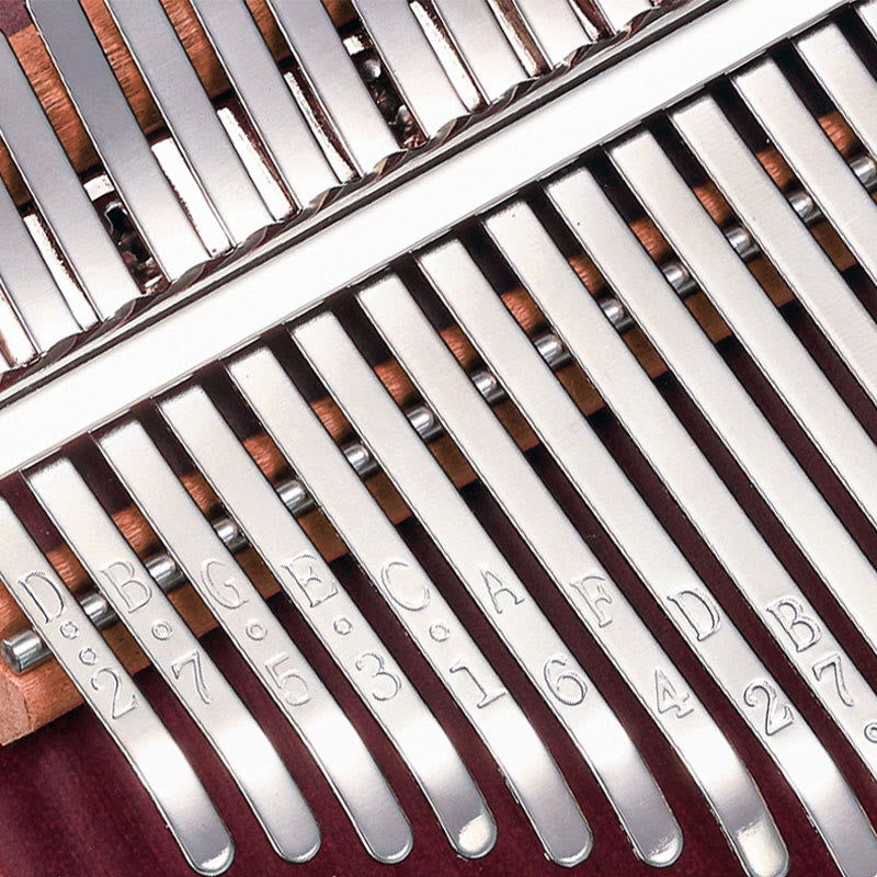 Tragbares Daumenklavier Kalimba aus Peltogyne-Holz mit 21 Tasten