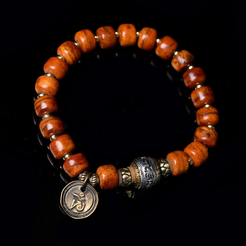 Unisex Kamelknochen-Schutzarmband 9x7mm Perlen