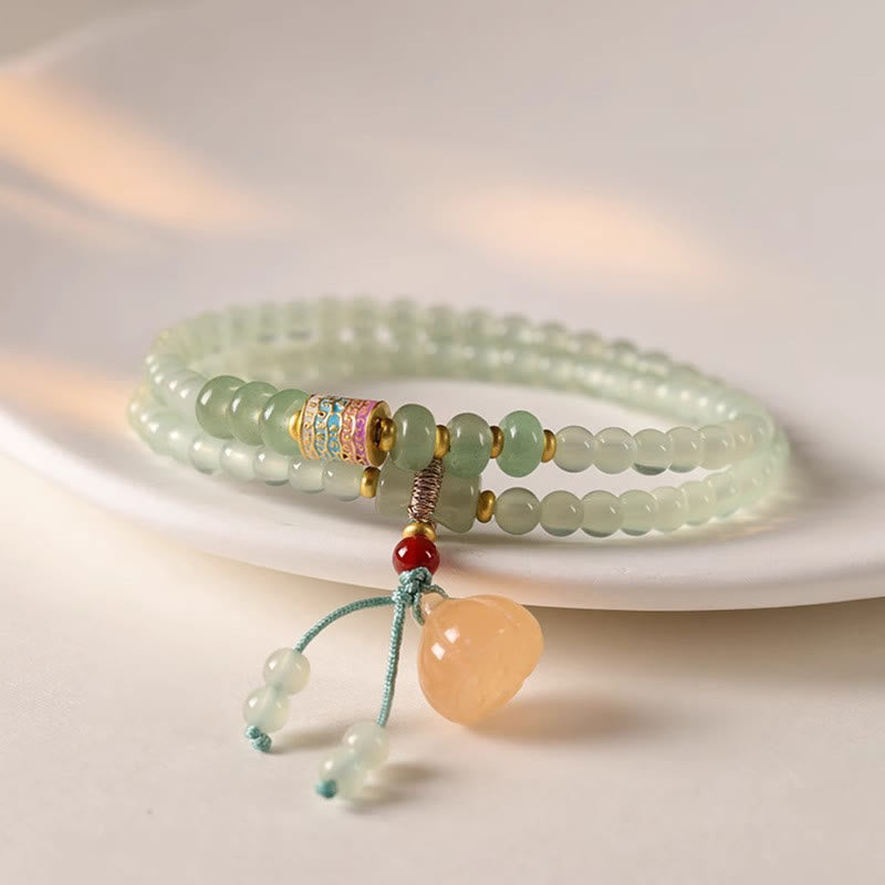 Green Aventurine Lucky Bamboo Bracelet for Luck & Balance