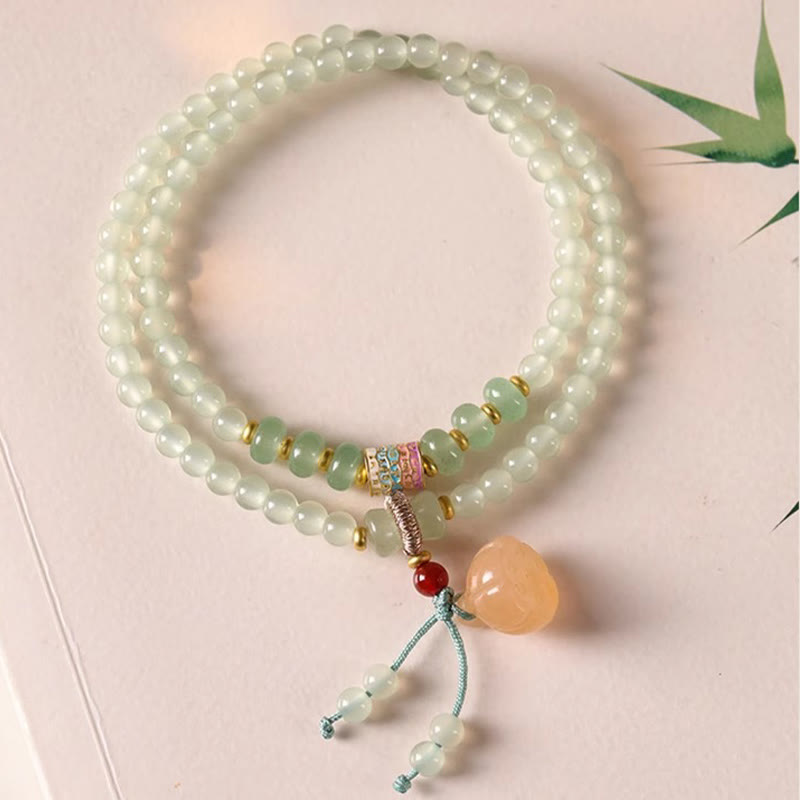 Green Aventurine Lucky Bamboo Bracelet for Luck & Balance