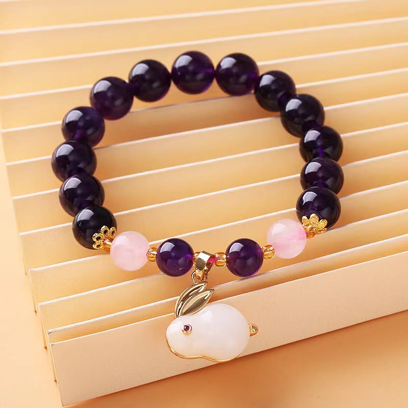 5,5–6,3 Zoll großes Amethyst-Armband für Damen