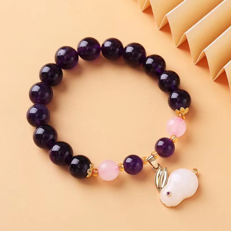 5,5–6,3 Zoll großes Amethyst-Armband für Damen