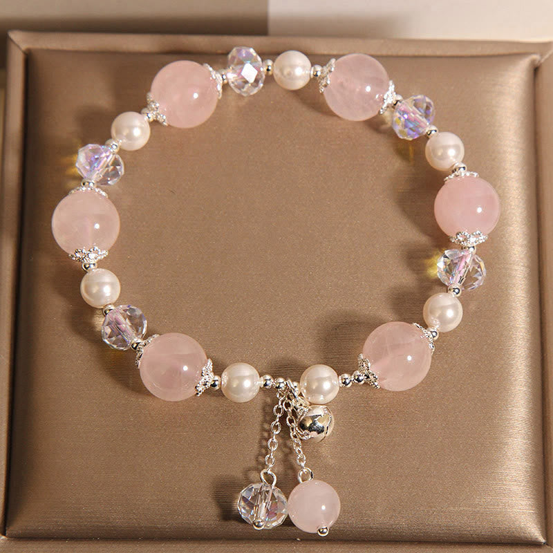 Pink Crystal Pearl Self-Acceptance Bracelet 14-16cm