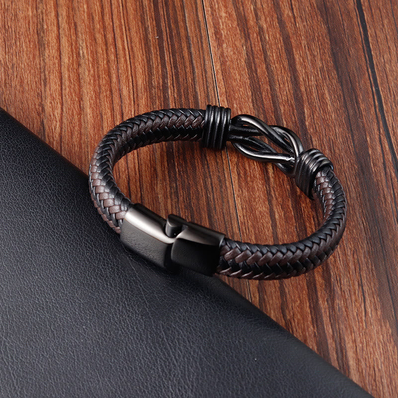 Endlosknoten-Balancearmband aus Titanstahl für spirituelle Harmonie