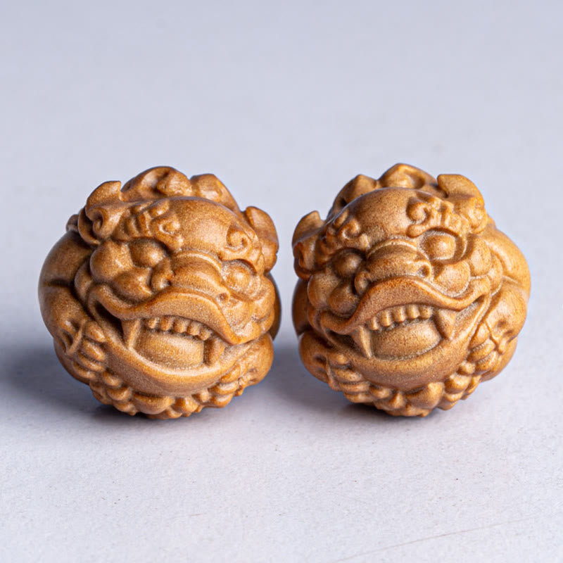 Mini-PiXiu-Sandelholz-Statue, spirituell, 1,5–1,8 cm