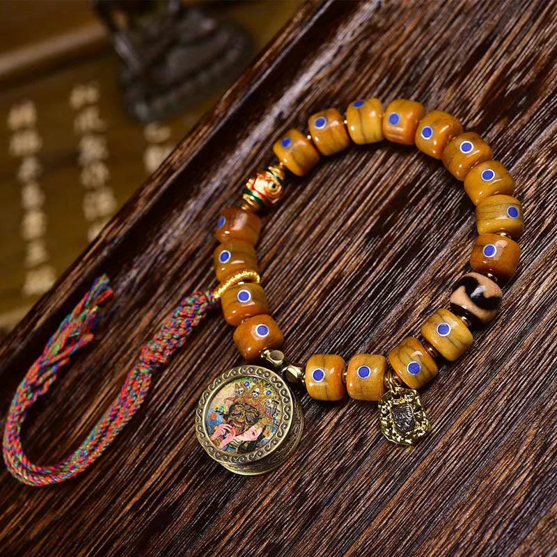 Yak Bone Lazurite Kupfer Balance Armband Unisex