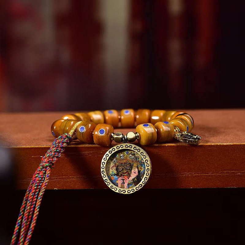 Yak Bone Lazurite Kupfer Balance Armband Unisex