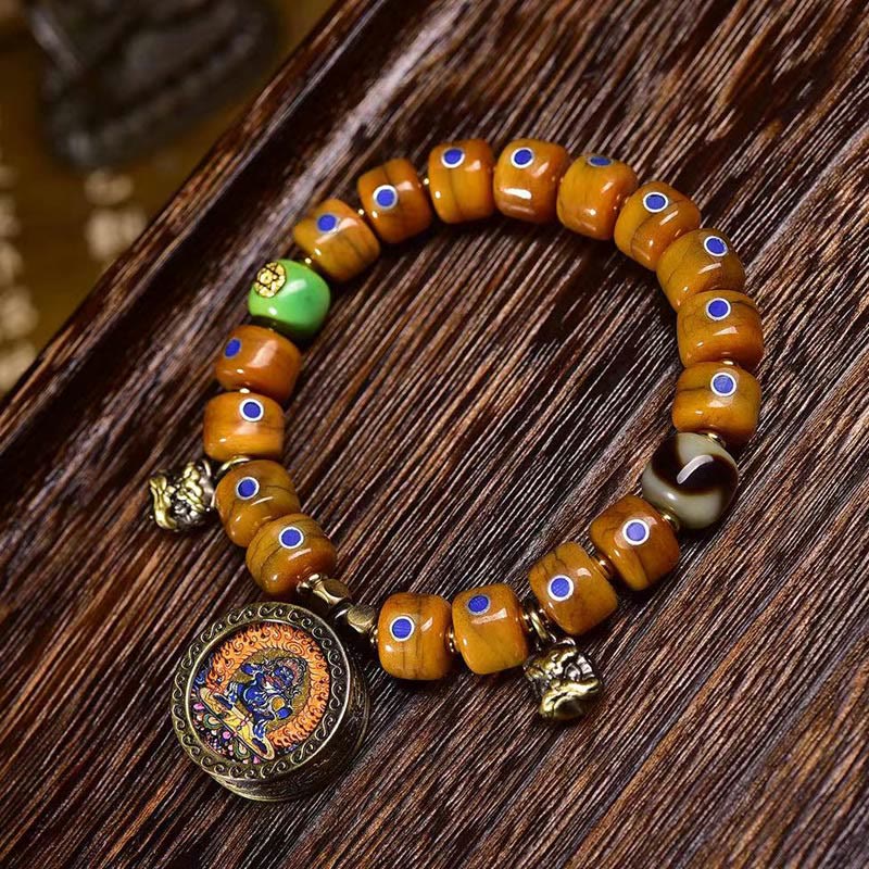Yak Bone Lazurite Copper Balance Bracelet Unisex