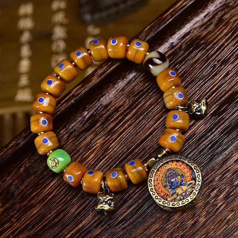 Yak Bone Lazurite Copper Balance Bracelet Unisex