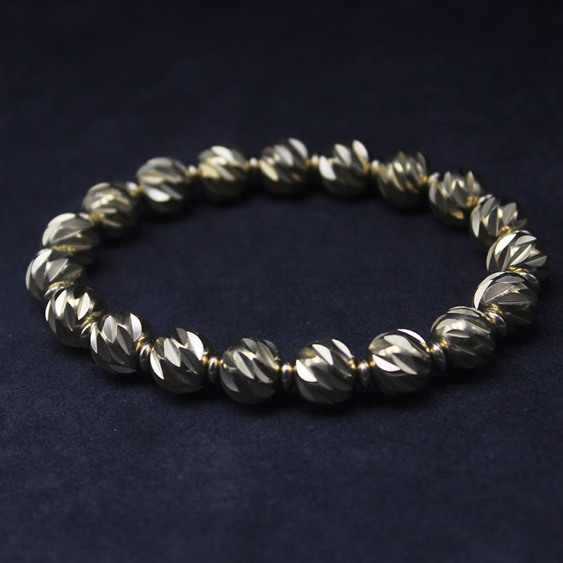 Retro Kupfer Reichtum Armband | Vintage geschnitztes Muster