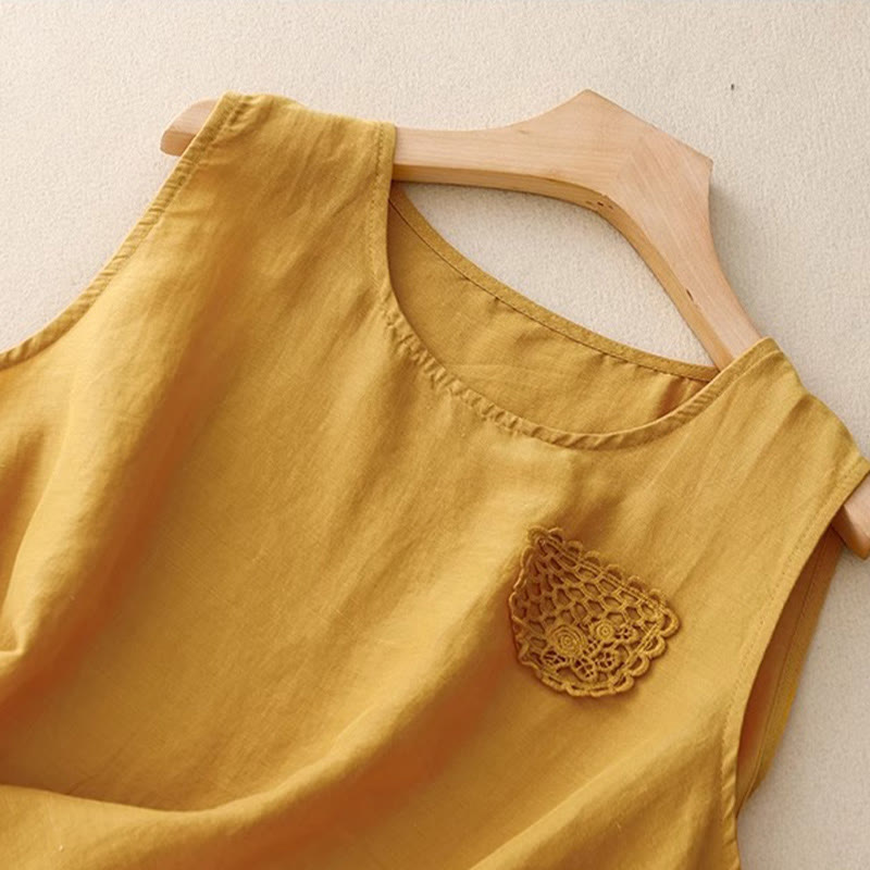 Damenweste aus Baumwollleinen | Spirituelle Boho-Kleidung