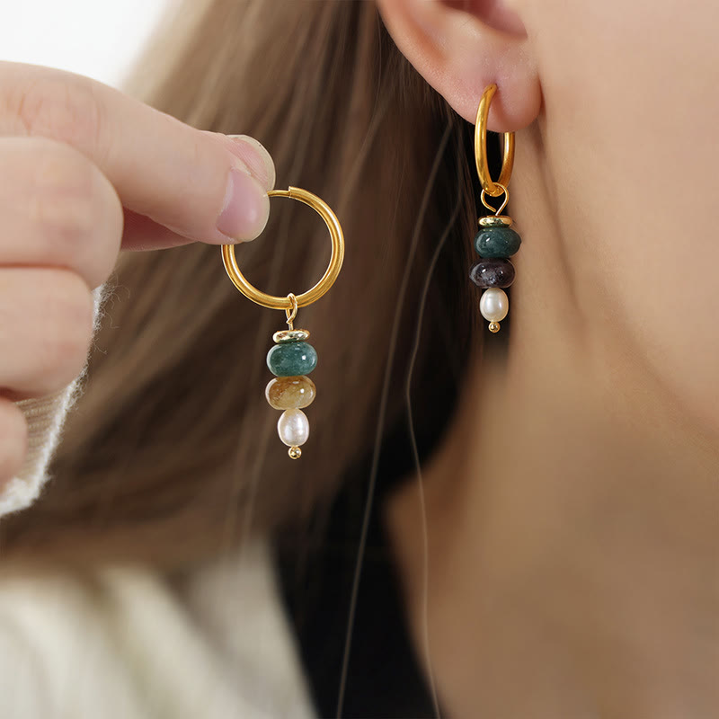 Rote Achat-Selbstvertrauensohrringe aus Titanstahl | Heilende Klänge