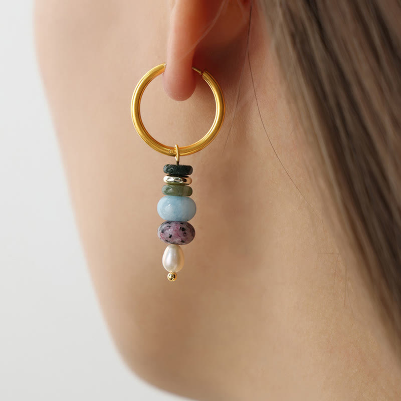 Rote Achat-Selbstvertrauensohrringe aus Titanstahl | Heilende Klänge