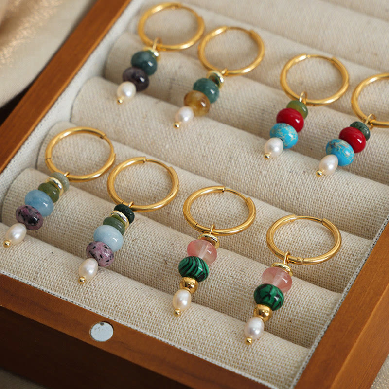 Rote Achat-Selbstvertrauensohrringe aus Titanstahl | Heilende Klänge