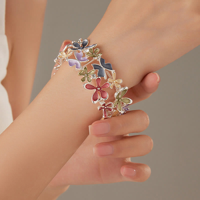Buntes spirituelles Armband aus Schmetterlingslegierung für Liebe und Freiheit