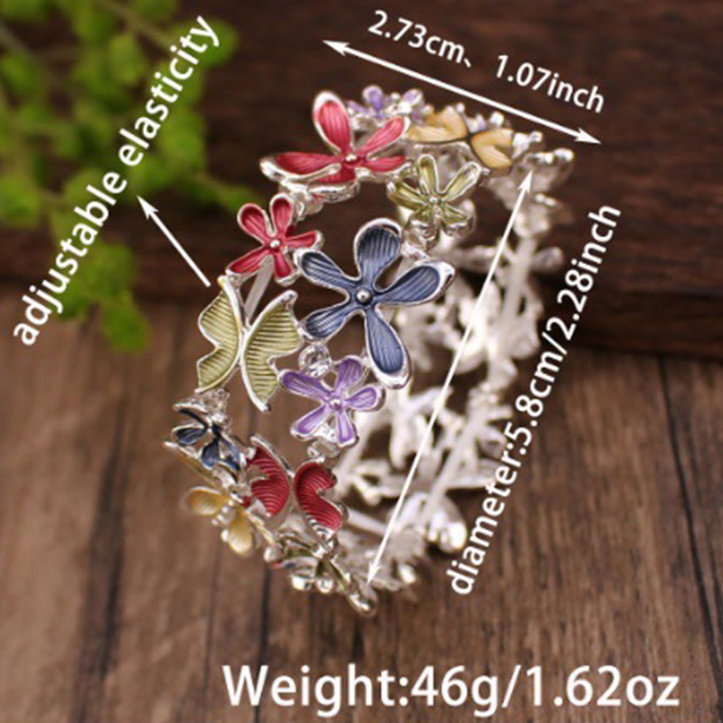 Buntes spirituelles Armband aus Schmetterlingslegierung für Liebe und Freiheit