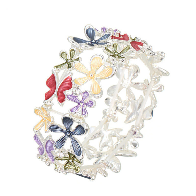 Buntes spirituelles Armband aus Schmetterlingslegierung für Liebe und Freiheit