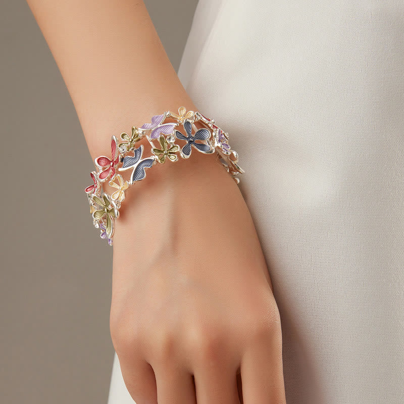 Buntes spirituelles Armband aus Schmetterlingslegierung für Liebe und Freiheit