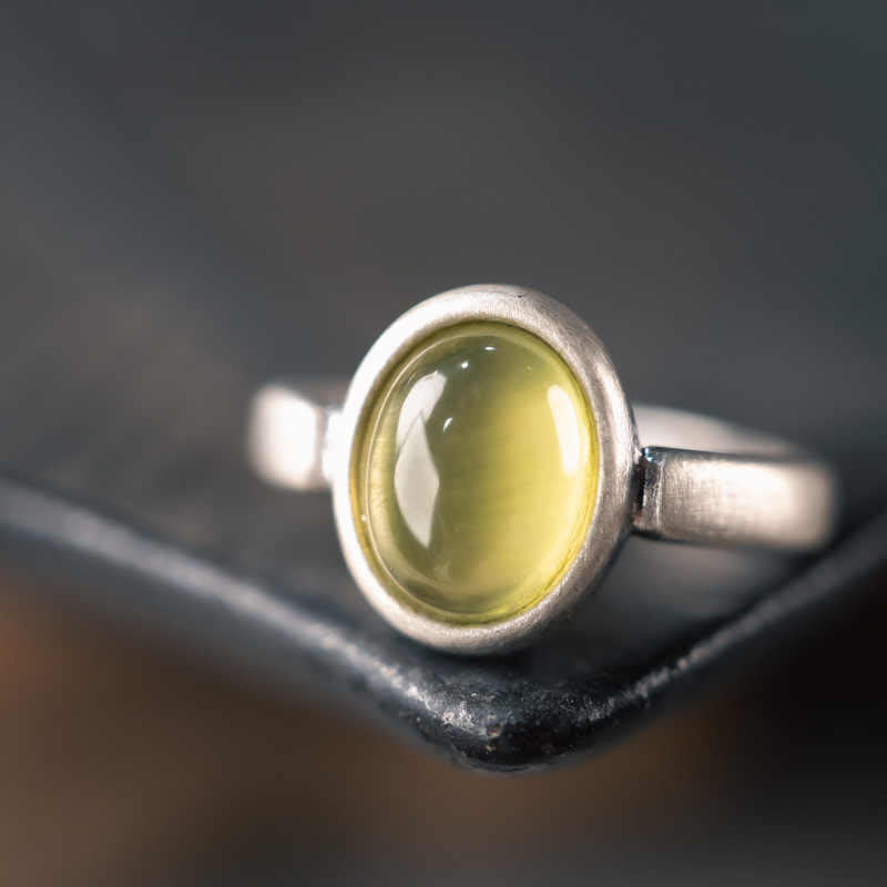 925 Sterling Silver Citrine Adjustable Happiness Ring