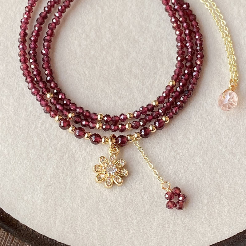 2,5 mm Granatarmband zur Reinigung und zum Schutz – Damen