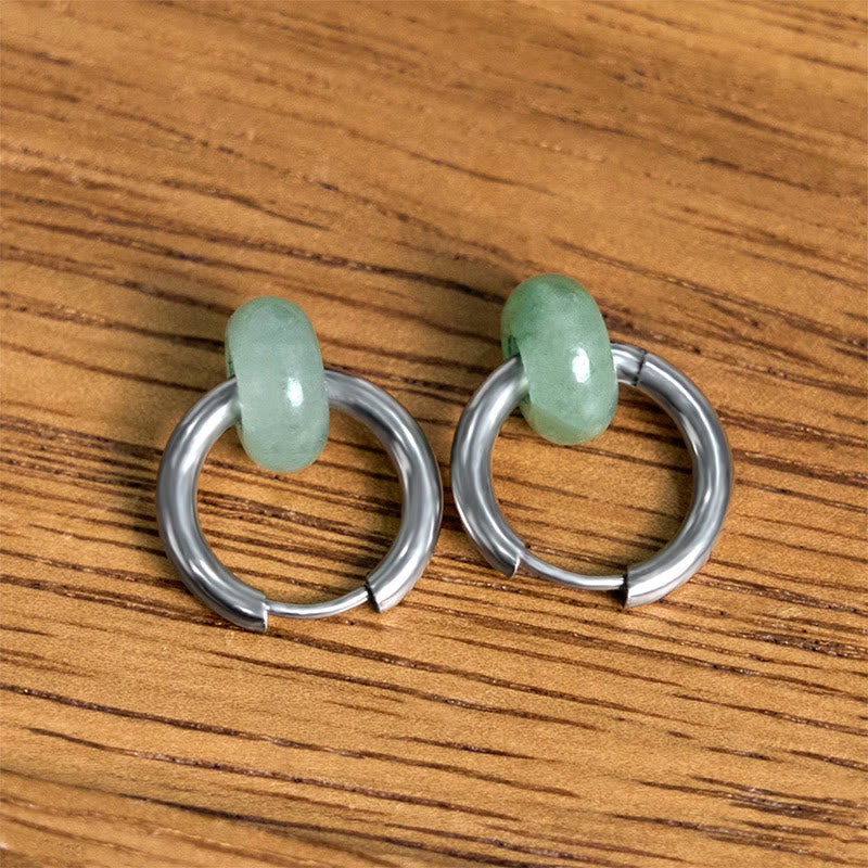 Titanium Steel Spiritual Earrings for Strength and Balance