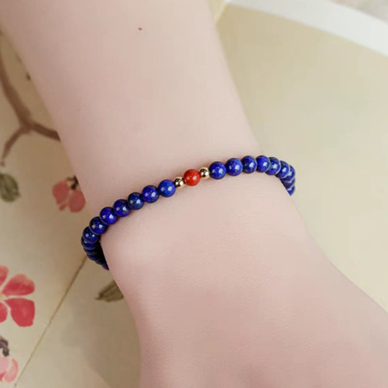 Ultradünnes Lazurite Balance Armband 4mm für Meditation