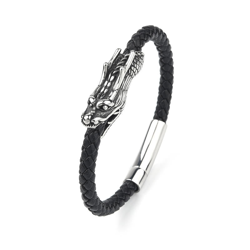 Titanstahl-Armband „Drachenstärke“, 21 cm