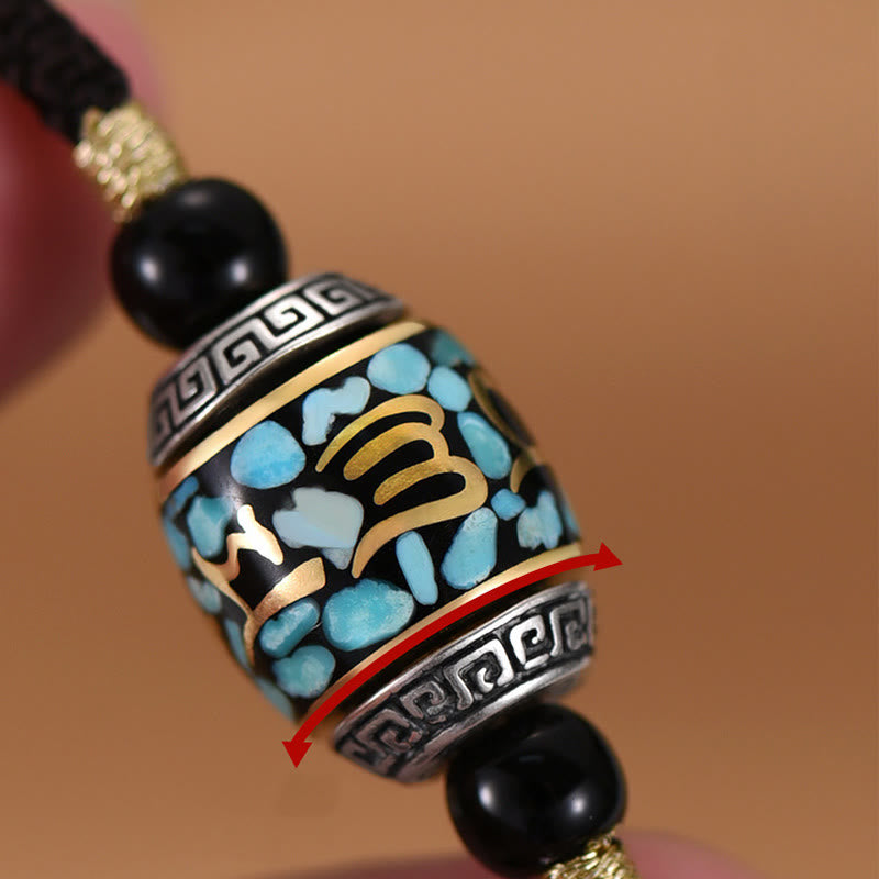 Om Mani Padme Hum Halskette Dzi Perle Schutz Anhänger